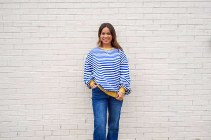 Classic Striped Oversized Crewneck
