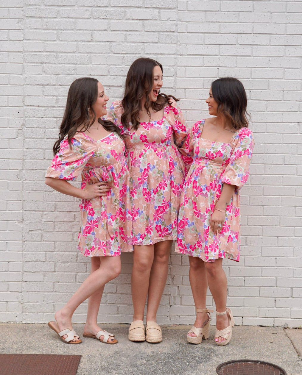 Floral Puff Sleeve Babydoll Dress