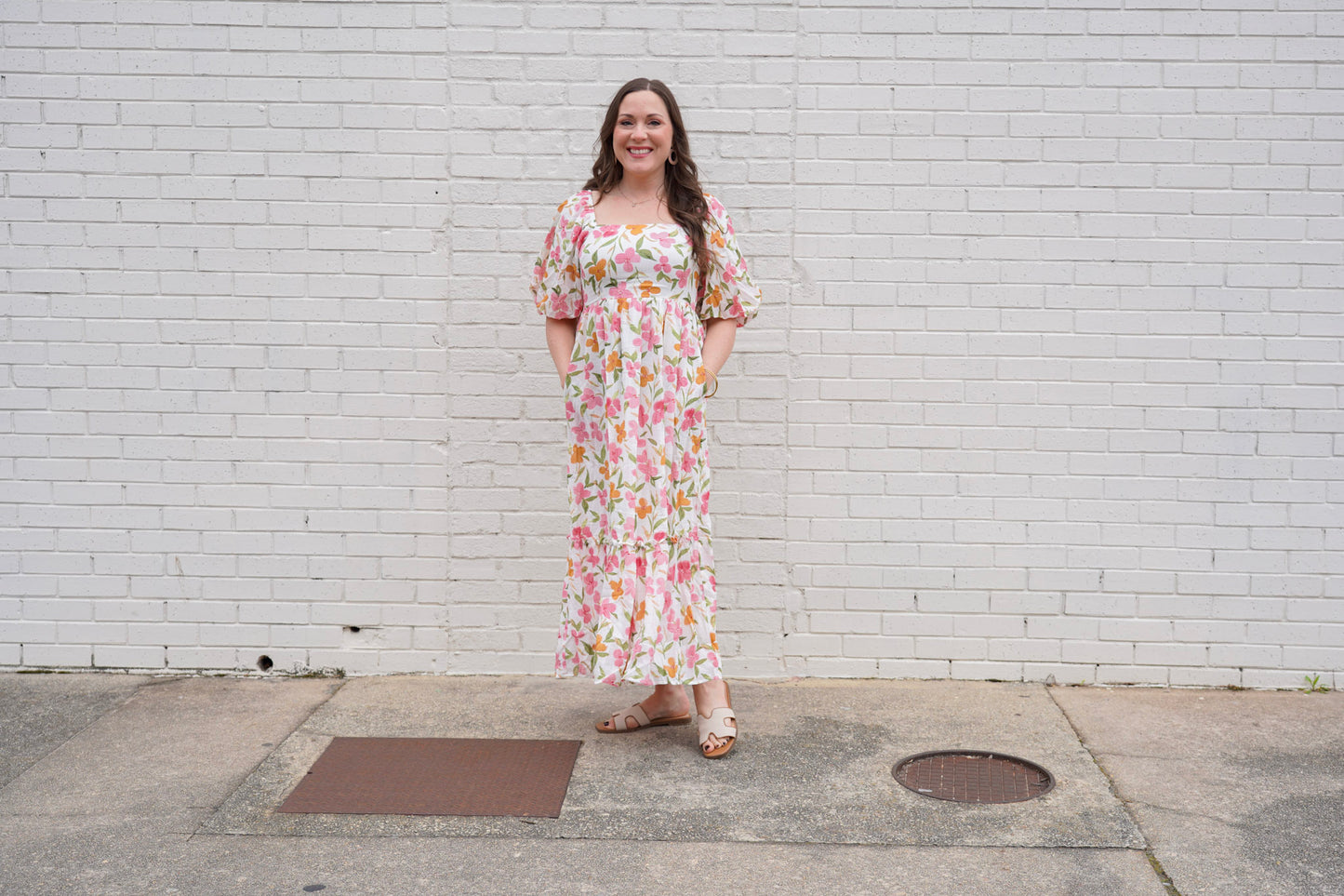 Floral Puff Sleeve Maxi