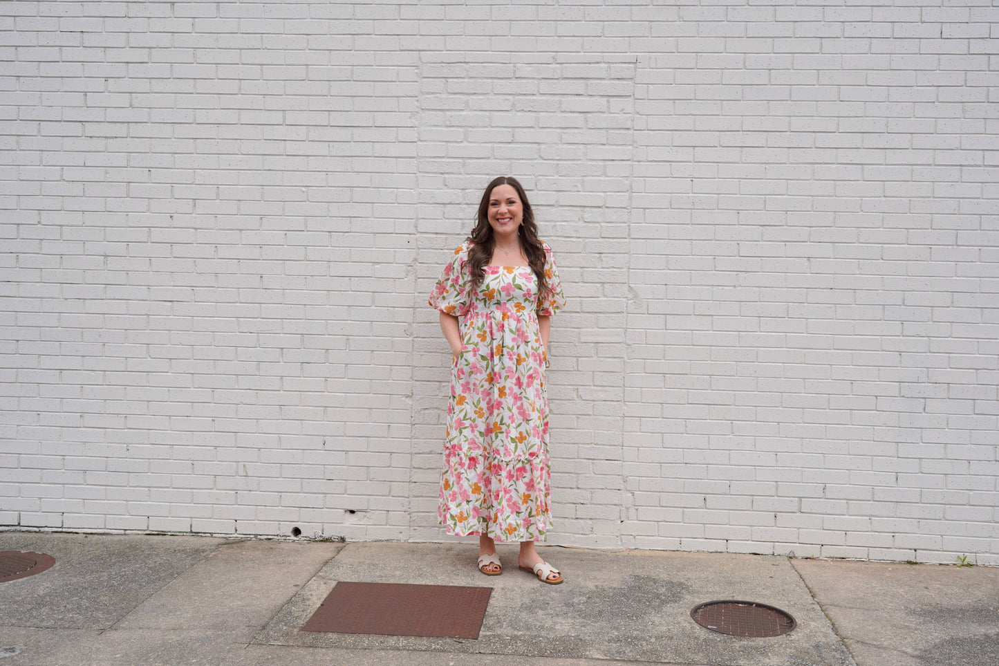 Floral Puff Sleeve Maxi