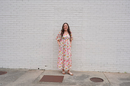 Floral Puff Sleeve Maxi