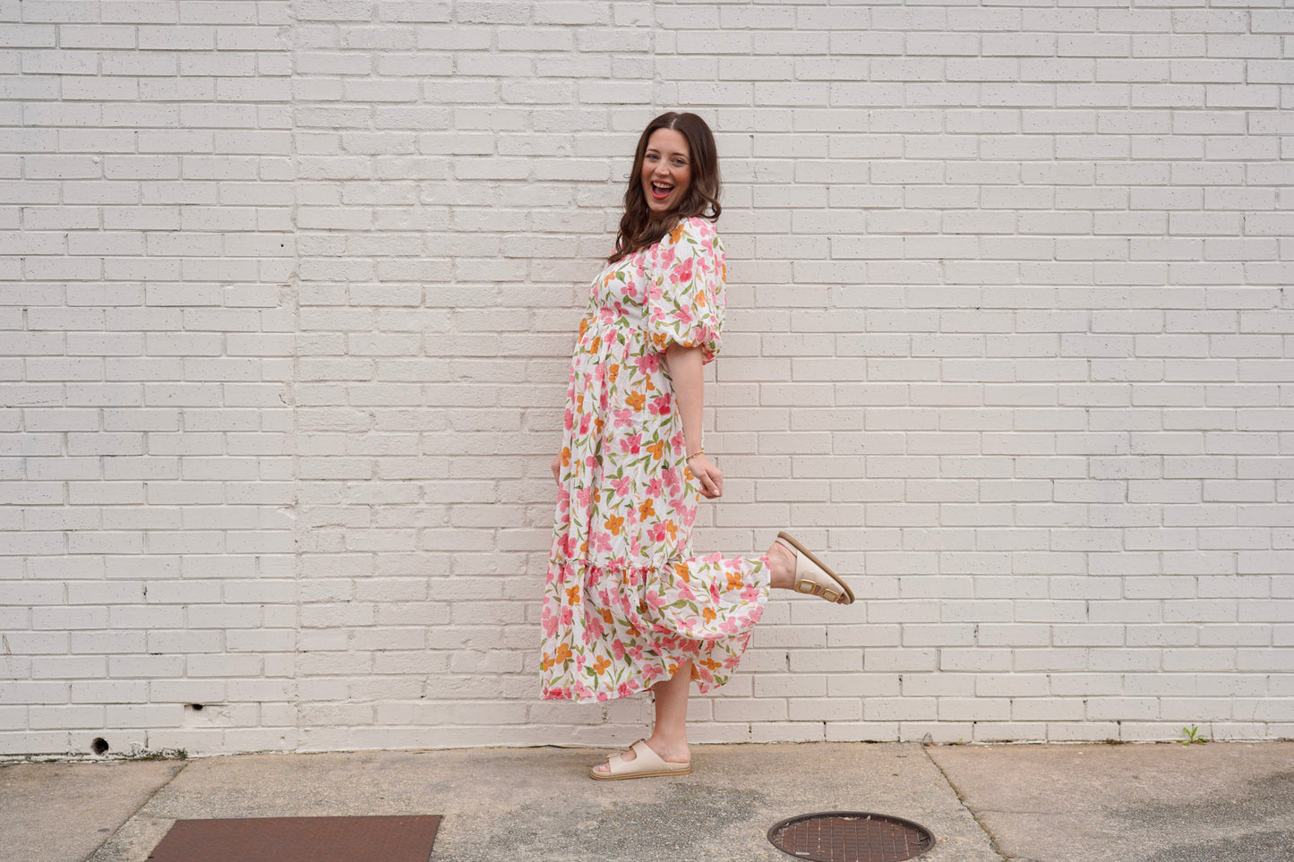Floral Puff Sleeve Maxi