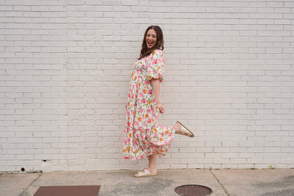 Floral Puff Sleeve Maxi