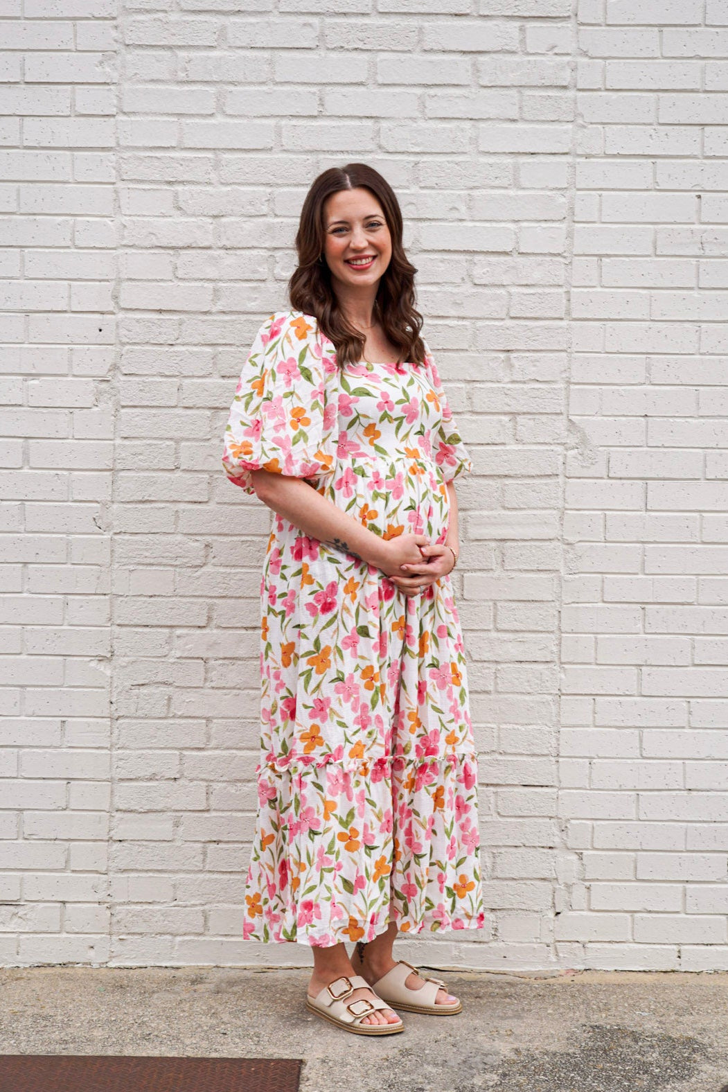 Floral Puff Sleeve Maxi