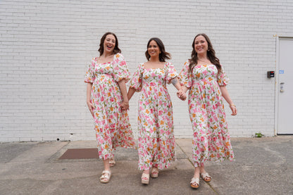 Floral Puff Sleeve Maxi