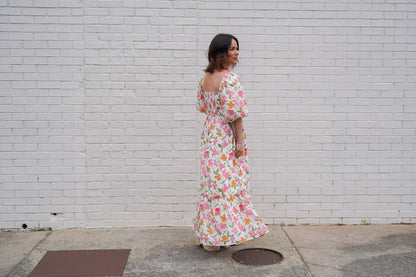 Floral Puff Sleeve Maxi