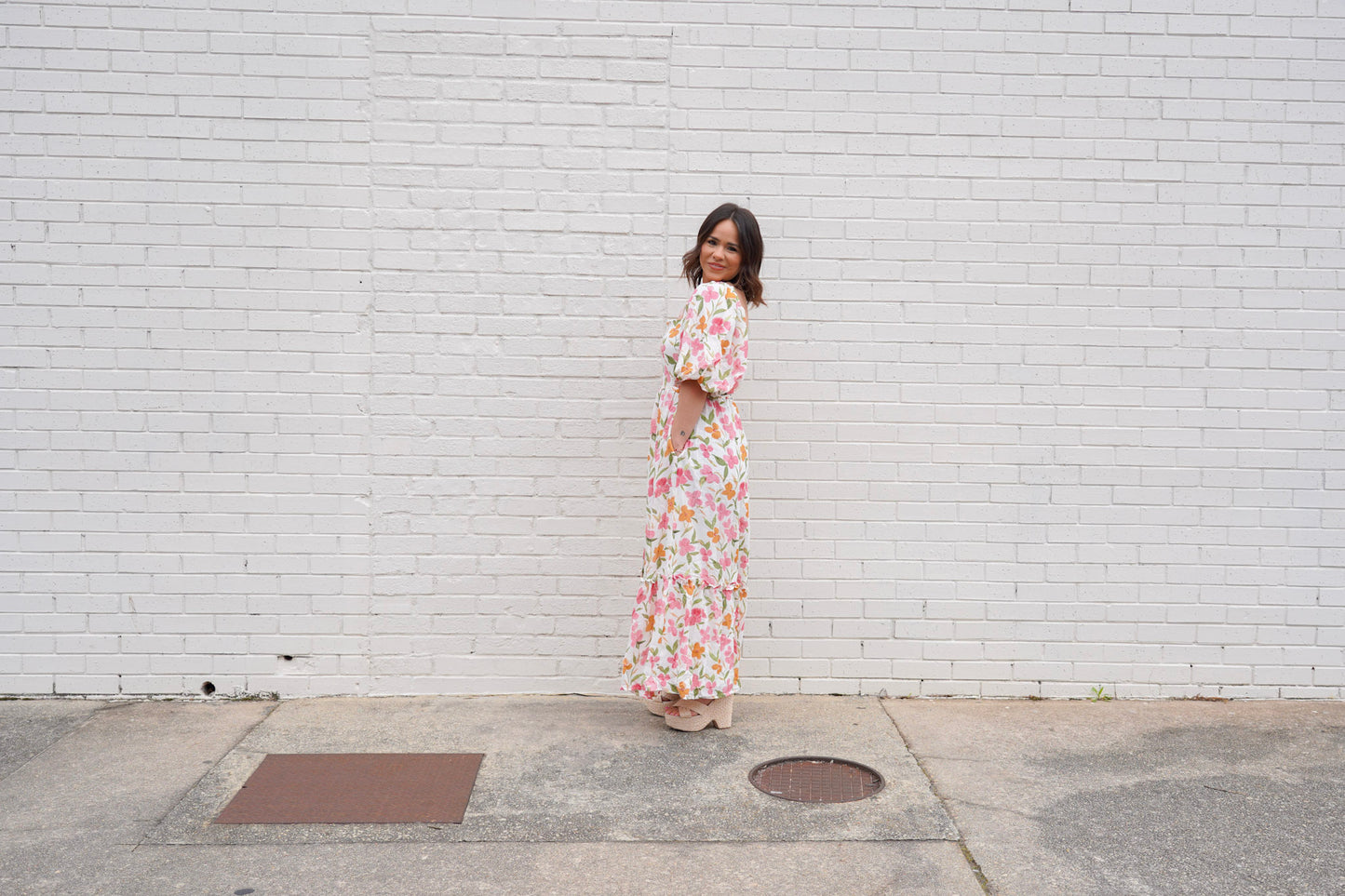 Floral Puff Sleeve Maxi