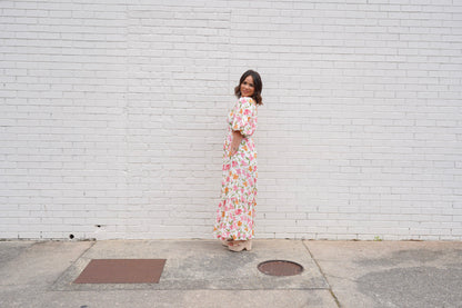 Floral Puff Sleeve Maxi