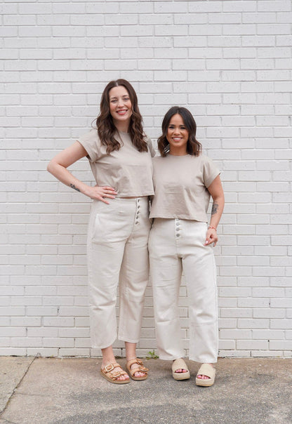 Effortless Comfort High Waisted Washed Barrel Pants