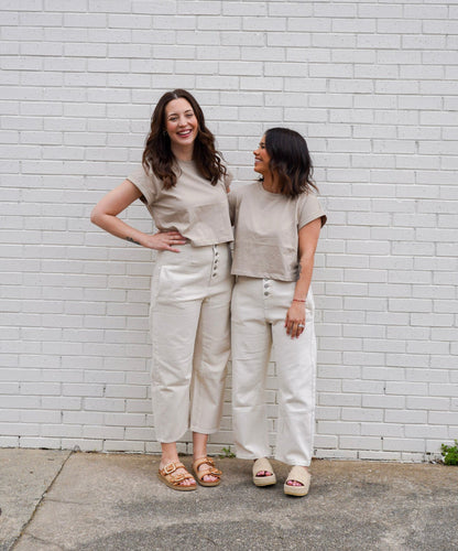 Effortless Comfort High Waisted Washed Barrel Pants