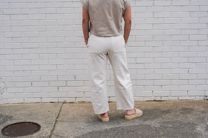 Effortless Comfort High Waisted Washed Barrel Pants