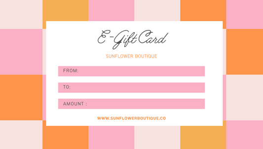 Sunflower Boutique E-Gift Cards: The Perfect Bloom!
